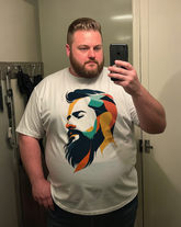 Beard-man Men's Plus Size Short Sleeve T-Shirt